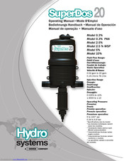 Hydro Systems SuperDos 20 2.5% WSP Operating Manual