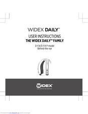 Widex Daily D-FA User Instructions