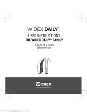 Widex Daily D-FA P User Instructions