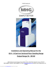 MHG Heating GK8-69 Installation And Operating Manual