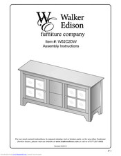 Walker Edison W52C2DW Assembly Instructions Manual