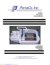 PortaCo WS-10-64-3 Operation, Maintenance, And Repair Manual