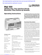 Grasslin Digi 322 Operating Instructions Manual