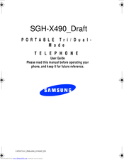 Samsung SGH-X490 User Manual