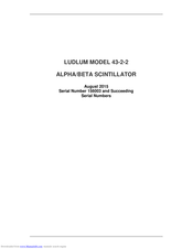 LUDLUM 43-2-2 Owner's Manual