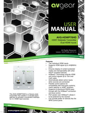 AVGear AVG-HDWP70HD User Manual