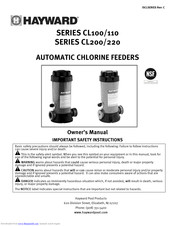 Hayward pools CL200 Manuals | ManualsLib