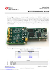 Texas Instruments ADS7057 User Manual