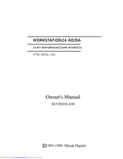 MyTek WORKSTATION24 AD/DA Owner's Manual