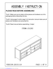 IDUSA 151283 Assembly Instructions Manual