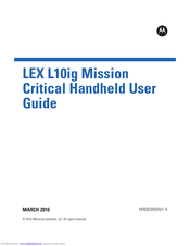Motorola LEX L10ig Mission Manual