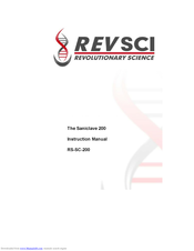 Revolutionary Science RS-SC-200 Instruction Manual