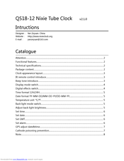 Nixie Clock QS18-12 Instructions Manual