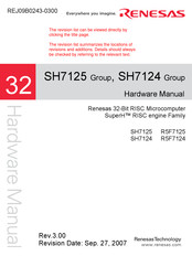 Renesas SH7124 R5F7124 Hardware Manual