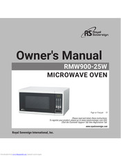 Royal Sovereign RMW900-25W Series Owner's Manual