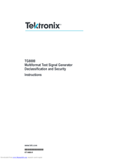Tektronix TG8000 Declassification And Security Instructions