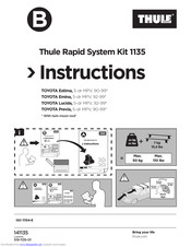 Thule 1135 Instructions Manual