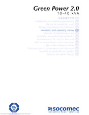 socomec Green Power 2.0 30 Installation And Operating Manual
