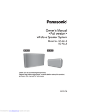 Panasonic SC-ALL3 Owner's Manual