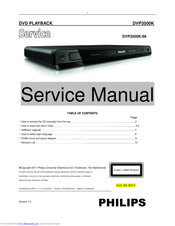 Philips DVP3500K/98 Service Manual