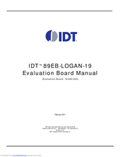 Idt 89EB-LOGAN-19 Manual