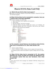 Huawei E3131s Faq