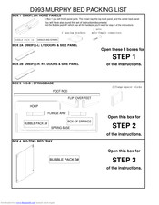 Wallbed Gallery D933 Assembly Manual