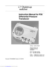 Halstrup-Walcher P26 Instructions Manual