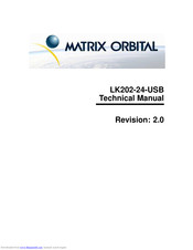 Matrix Orbital LK202-24-USB Technical Manual