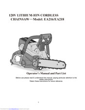 FUXTEC EA218 Operator's Manual
