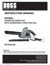 Boss BPTEBV260 Instruction Manual