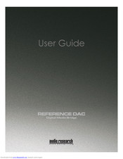 Audio Research reference dac User Manual