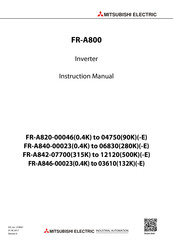 Mitsubishi Electric FR-A842-07700 Instruction Manual