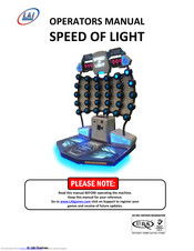 LAI Games Speed Of Light Operator's Manual