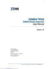 Zte ZXMBW TP25I User Manual