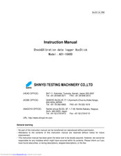 Shinyei A01-16400 Instruction Manual