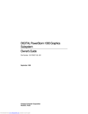 Compaq PowerStorm 1000 Owner's Manual