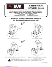 BVA PEWM0501T Instruction Manual