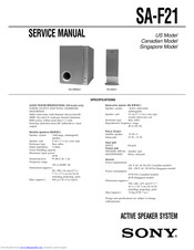 Sony SA-F21 Service Manual