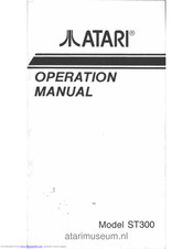 Atari ST300 Operation Manual