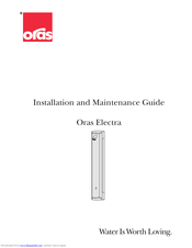 Oras Electra 6664GT Installation And Maintenance Manual