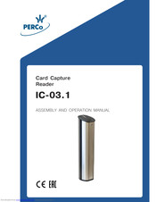 PERCo IC-03.1 Assembly And Operation Manual