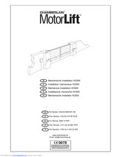Chamberlain MotorLift HC600 Mechanical Installation Instructions