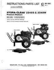 Graco HYDRA-CLEAN 2245B Instructions-Parts List Manual