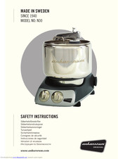 ankarsrum N30 Safety Instructions