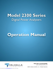 Valhalla 2301L Operation Manual