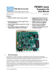 CML Microcircuits PE0601 Series User Manual