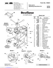SPX StrutTamer 6072A Operating Instructions Manual