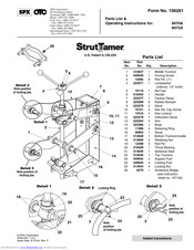 Spx StrutTamer 6070A Operating Instructions Manual