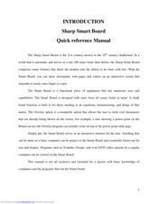Sharp Smart Board Quick Reference Manual